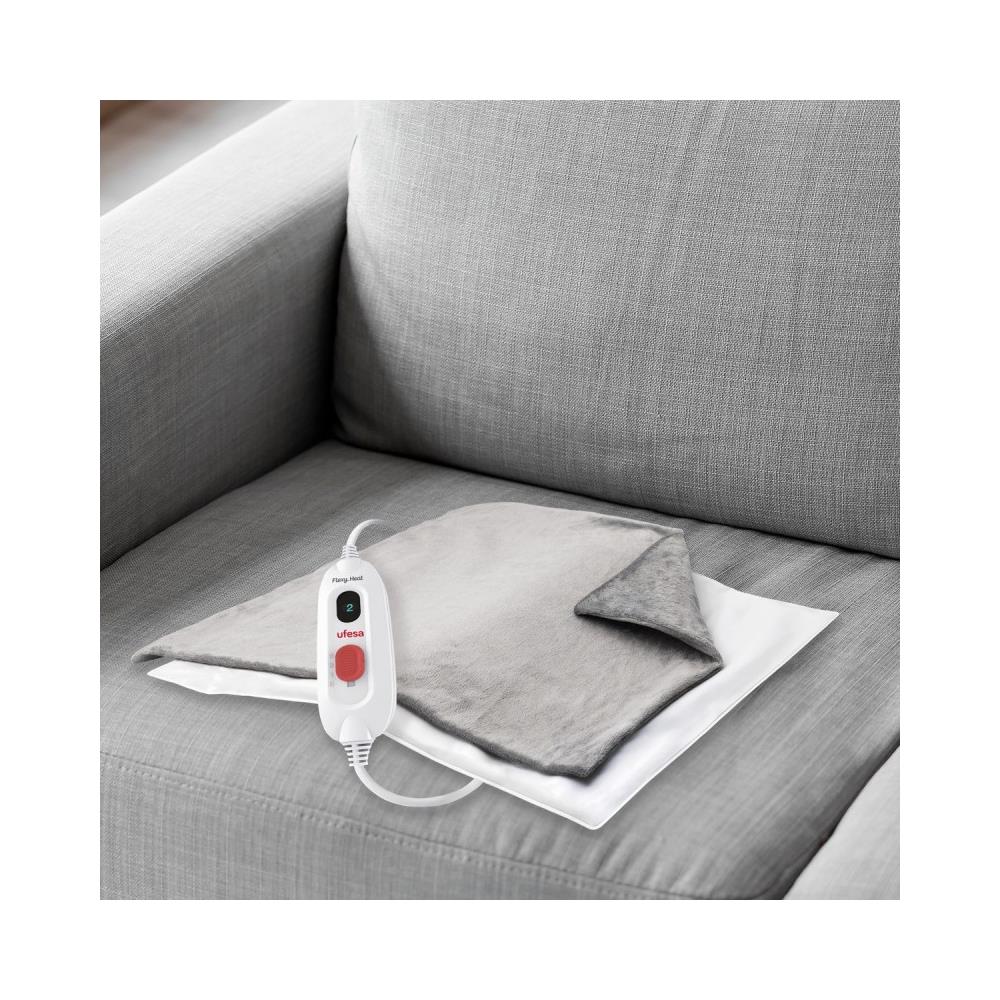 Cuscinetto Riscaldante Flexy Heat E2P da 45 x 35 cm con Telecomando Potenza 100 W Colore Bianco / Grigio - Foto 2