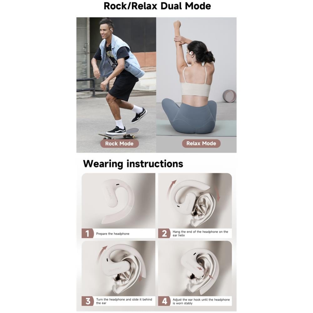 OpenRock S Beige Cuffie Sport Wireless A Conduzione Aperta - Foto 3