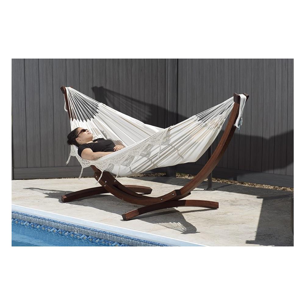 C8SPCT-00 amaca Struttura per amaca 1 persona (e) Cotone Marrone, Bianco - Foto 2