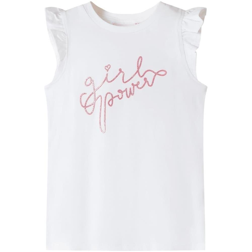 Maglietta da Bambina Maniche Volant Ecru 104 - Foto 1