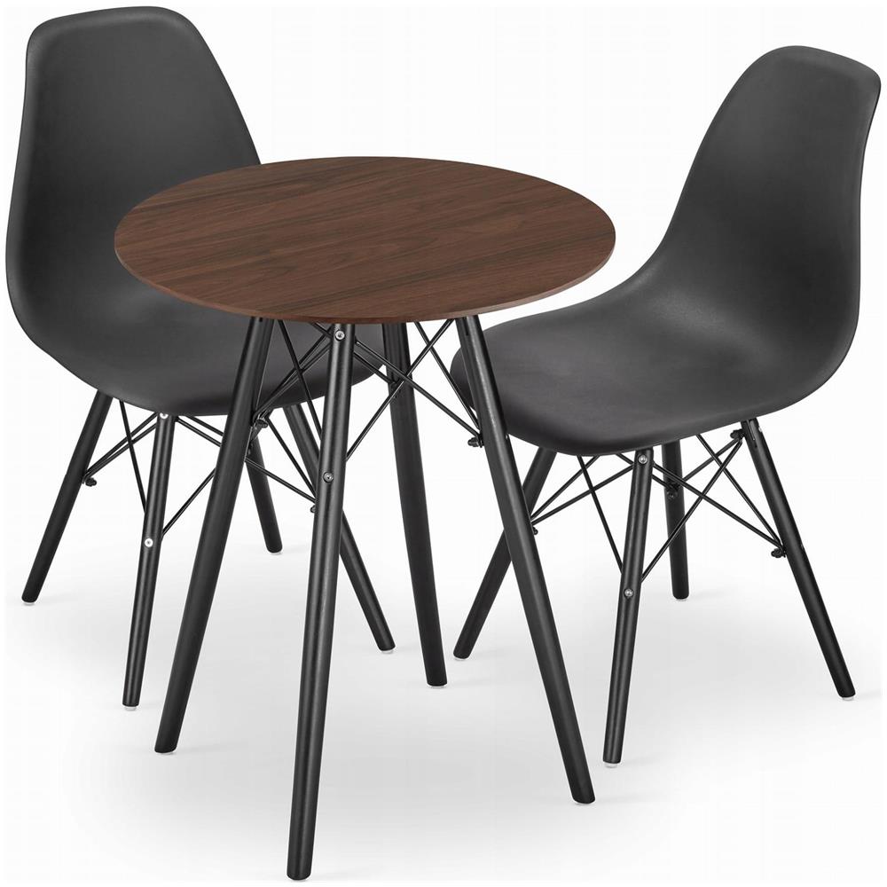 Set da tavolo rotondo in frassino KOVA 60, design moderno x2 - Foto 1