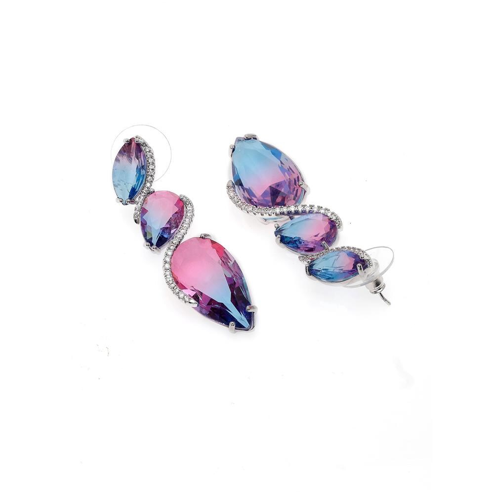 Orecchini a Goccia Viola Lucenti - Foto 2