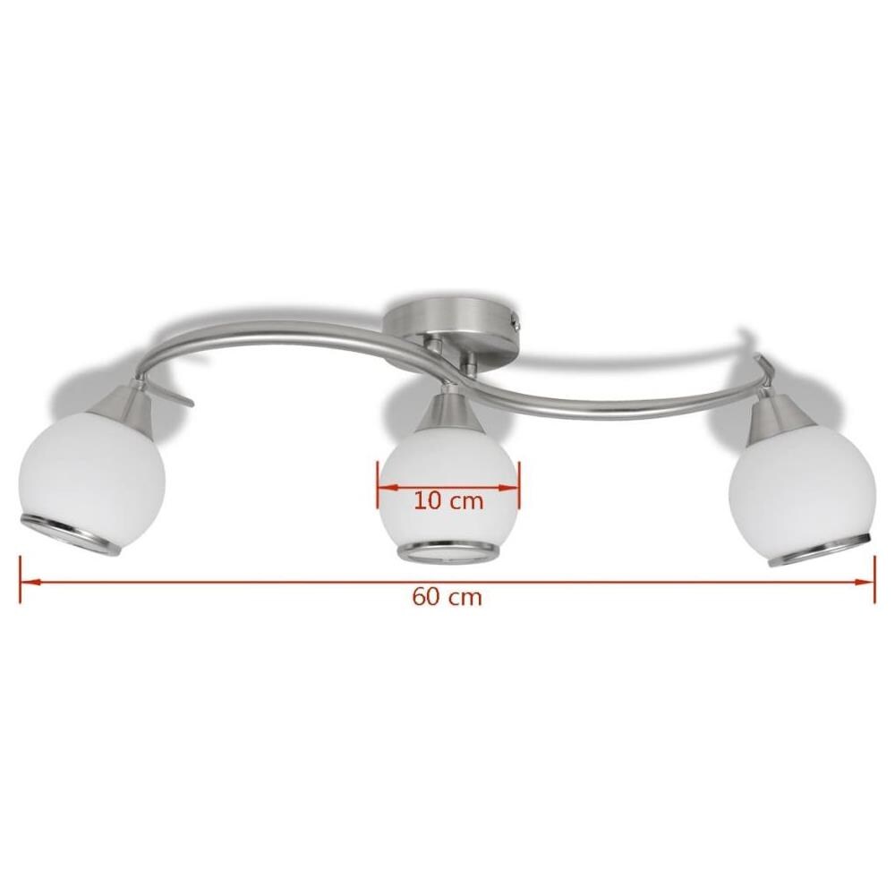 Lampada Da Soffitto Lampadario In Vetro Per 3 Lampadine E14 - Foto 17