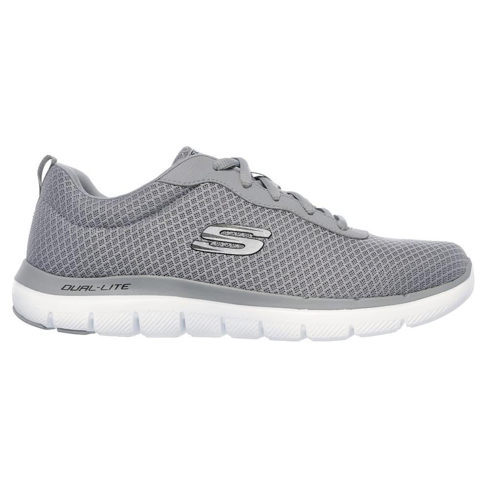 Skechers Scarpe Uomo Flex Advantage 2.0 Dayshow Taglia 42 - Colore: Grigio / bianco Skechers Scarpe Uomo Flex Advantage 2.0 Dayshow Taglia 42 - Colore: Grigio / bianco