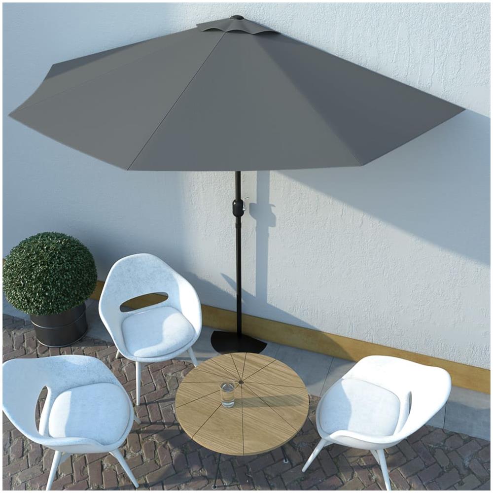 Ombrellone Balcone Palo Alluminio Antracite 300x150 cm - Foto 1