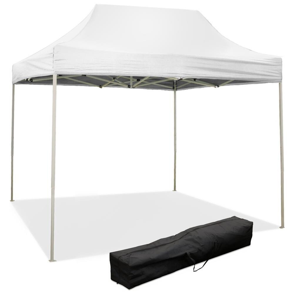 Gazebo Richiudibile 3x2 M Pieghevole Telo Bianco In Pvc 100% Impermeabile Eg49477 - Foto 1