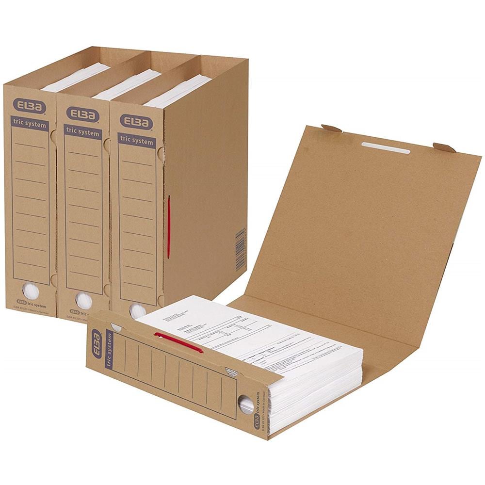 83523 - Raccoglitore Per Archivio, In Pp, 0,5 Mm Per Circa 500 Fogli A4 Din, 30 Pezzi, Marrone Naturale - Foto 1