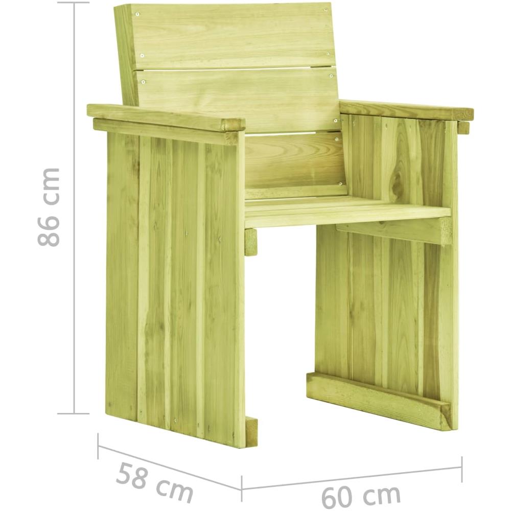 Sedia da Giardino in Legno di Pino Impregnato - Foto 7