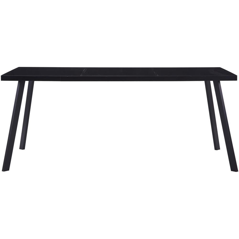 Tavolo Da Pranzo Nero 160x80x75 Cm In Vetro Temperato - Foto 2