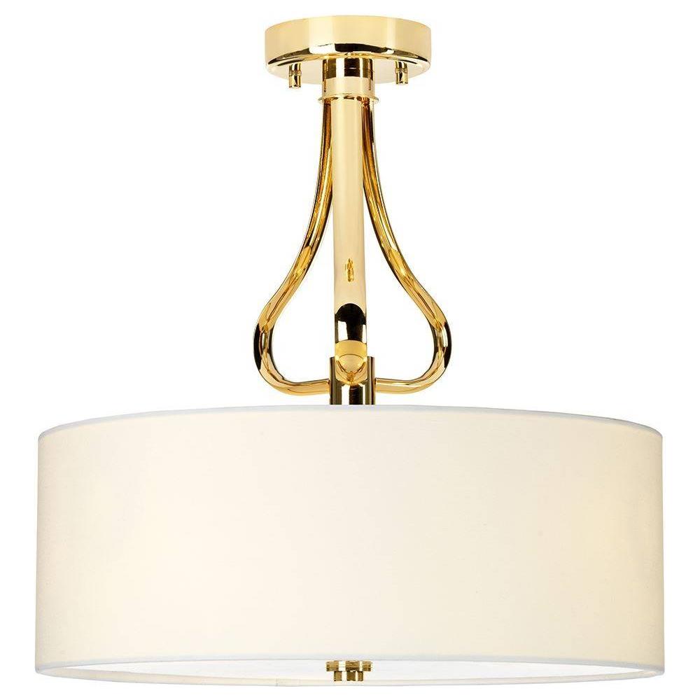 Elstead Falmouth - Plafoniera Da Bagno A 3 Luci Semi Filo Oro Ip44, G9 - Foto 3