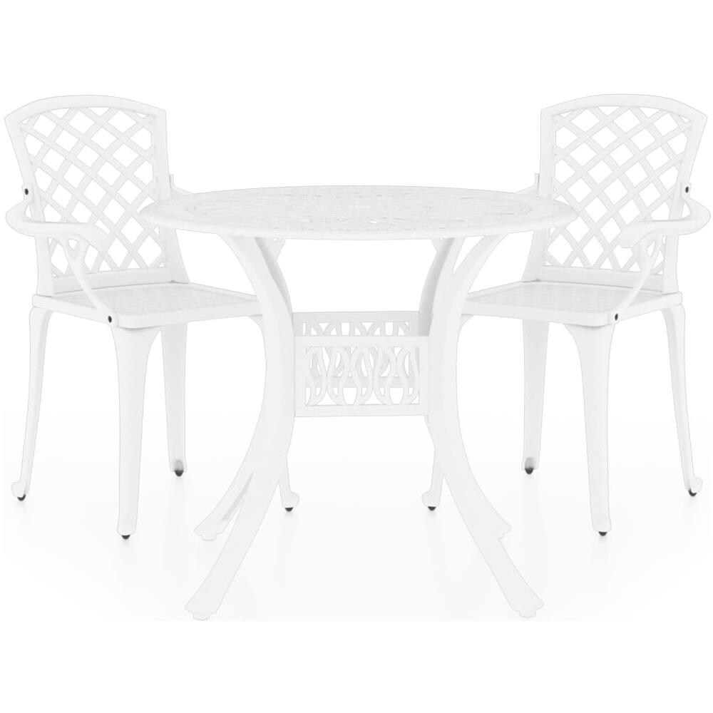 Set Da Bistrot 3 Pz In Alluminio Pressofuso Bianco - Foto 2