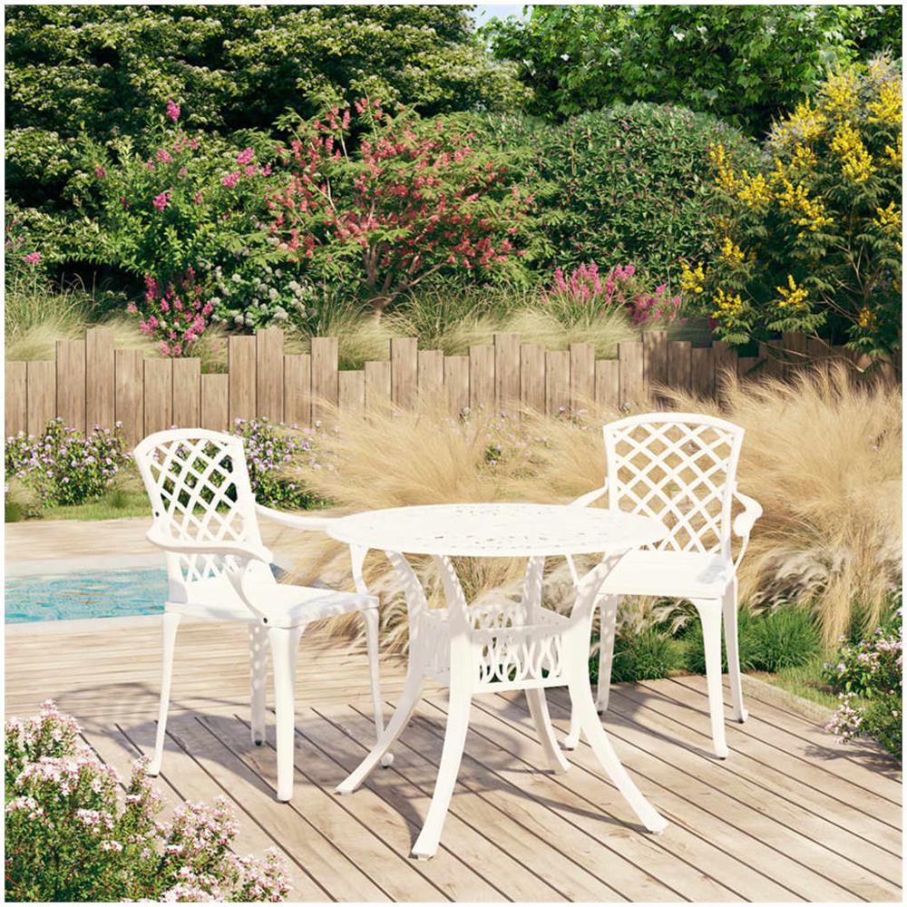 Set Da Bistrot 3 Pz In Alluminio Pressofuso Bianco - Foto 1