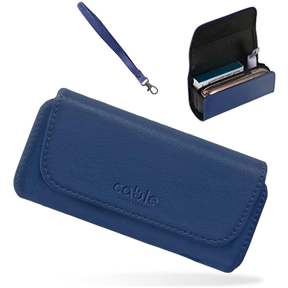 Custodia In Eco-pelle Di Alta Qualità Per Iqos 3 / 3 Duo, Astuccio In Tela E Pelle Pu, organizer Iqos, Cover / borsello Sigaretta Elettronica, accessori (blu) - Foto 1