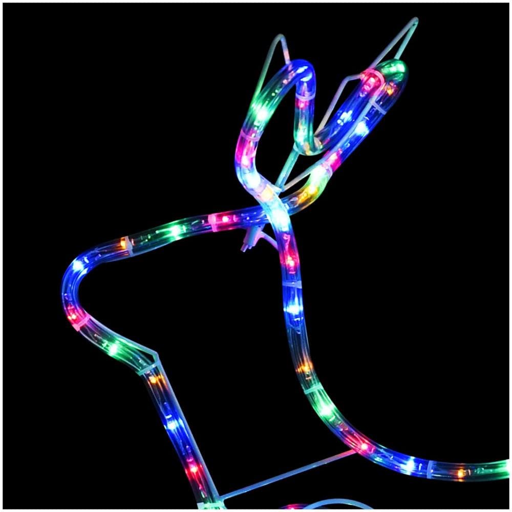 Renne e Slitta Decorazione Natalizia per Esterni 252 LED - Foto 8