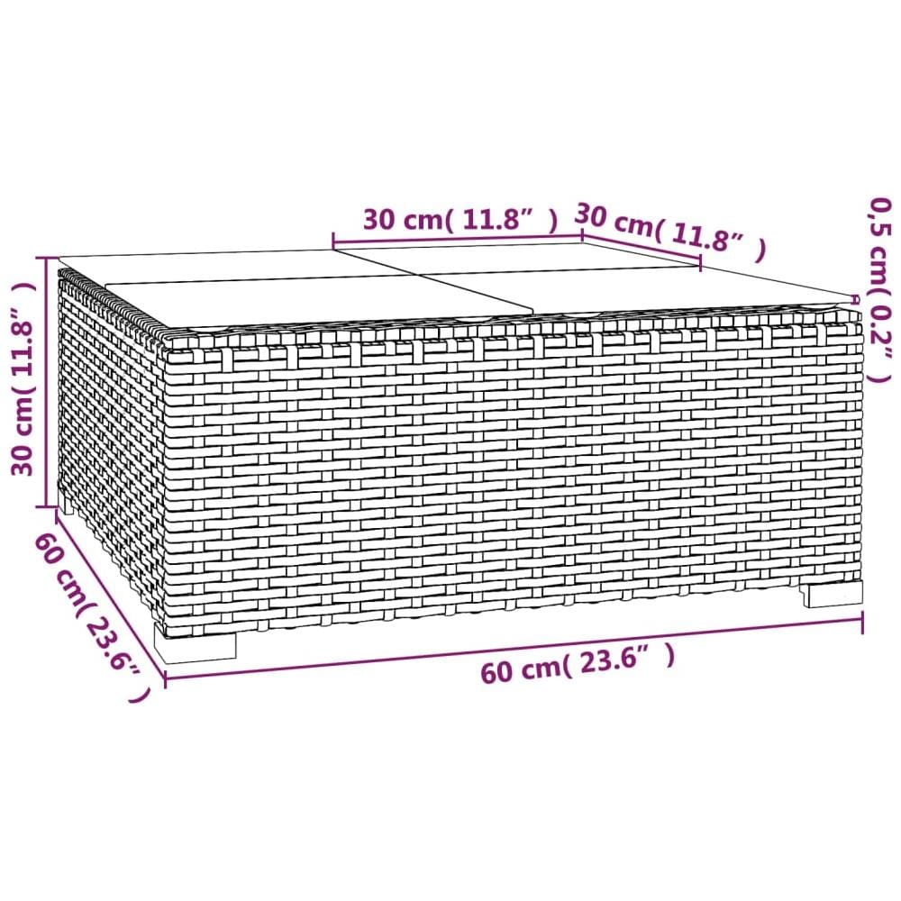 Set Salotto Da Giardino 7 Pz Con Cuscini In Polyrattan Nero - Foto 2