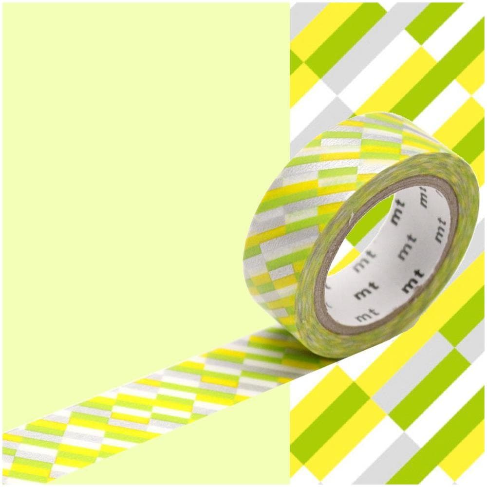 Nastro Adesivo Decorativo A Mosaico - Argento E Verde - 1,5 Cm X 7 M - Foto 1