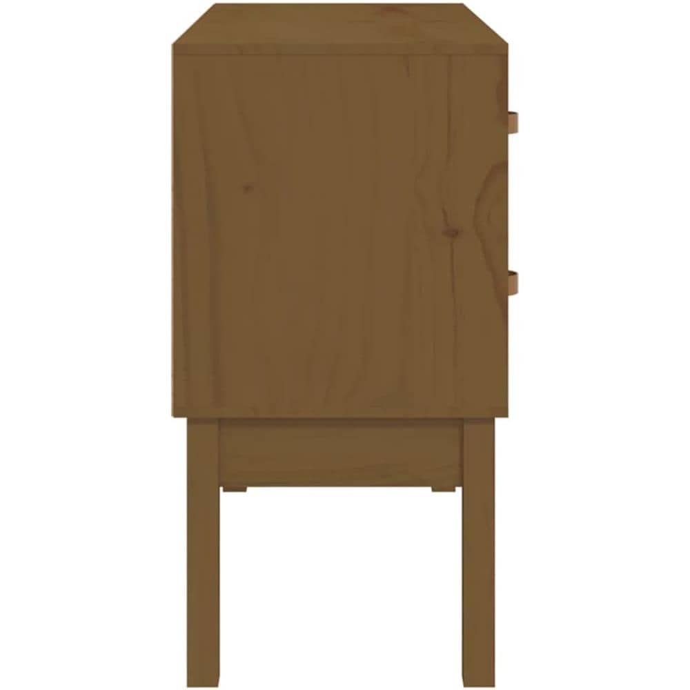 Tavolo Consolle Miele 90x40x78 Cm In Legno Massello Di Pino - Foto 2