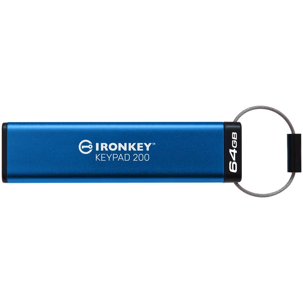 64GB IronKey Keypad 200 FIPS 140-3 Lvl 3 (Pending) AES-256 Encrypted - Foto 1
