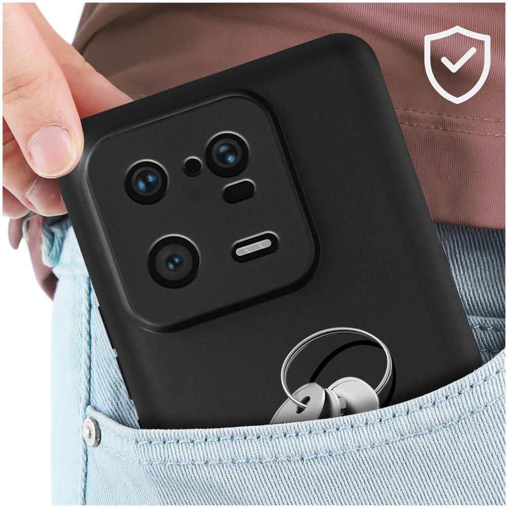 Cover Per Xiaomi 13 Pro Silicone Finitura Opaca Anti-macchie Nera - Foto 5