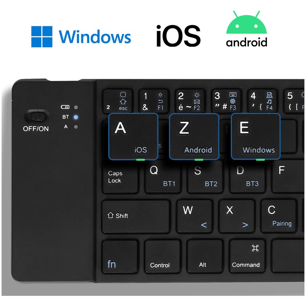 Mini Tastiera Azerty Bluetooth, Android, Ios E Windows, Supporto Incluso - Foto 4