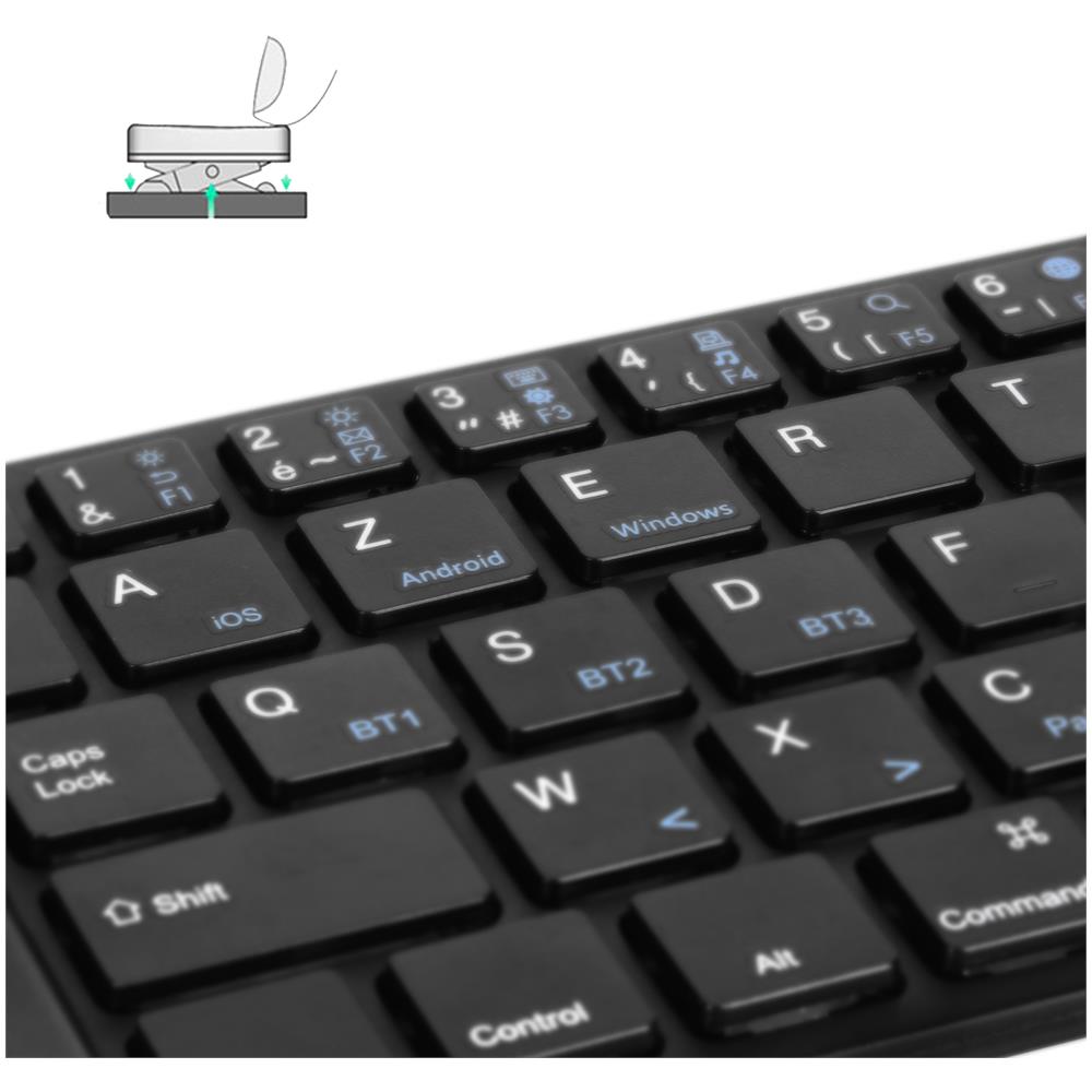 Mini Tastiera Azerty Bluetooth, Android, Ios E Windows, Supporto Incluso - Foto 2