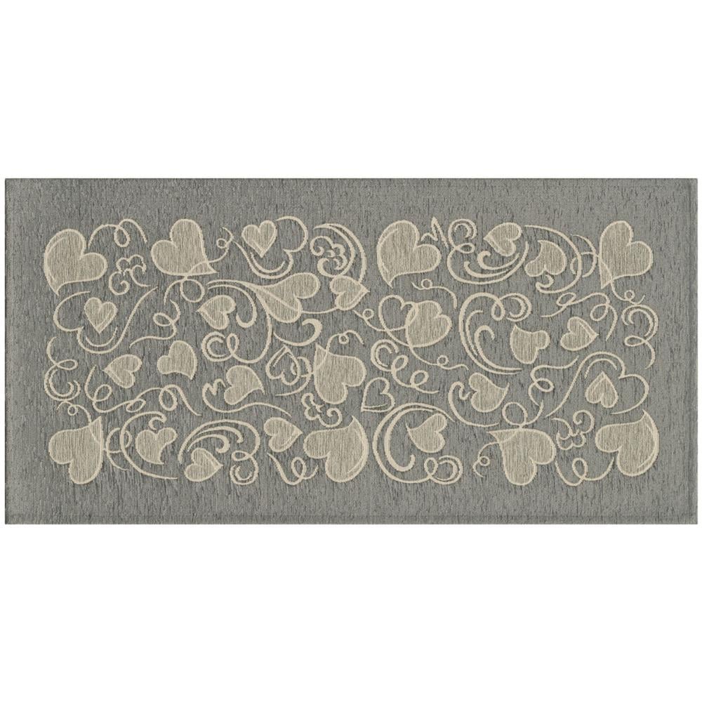 Tappeto Passatoia Cucina Corsia Retro Antiscivolo Disegno Amour By Suardi 55x280 Grigio - Foto 1