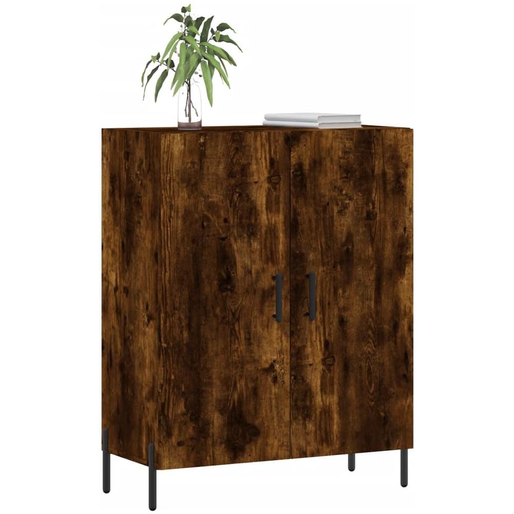 Credenza Rovere Fumo 69,5x34x90 Cm In Legno Multistrato - Foto 3