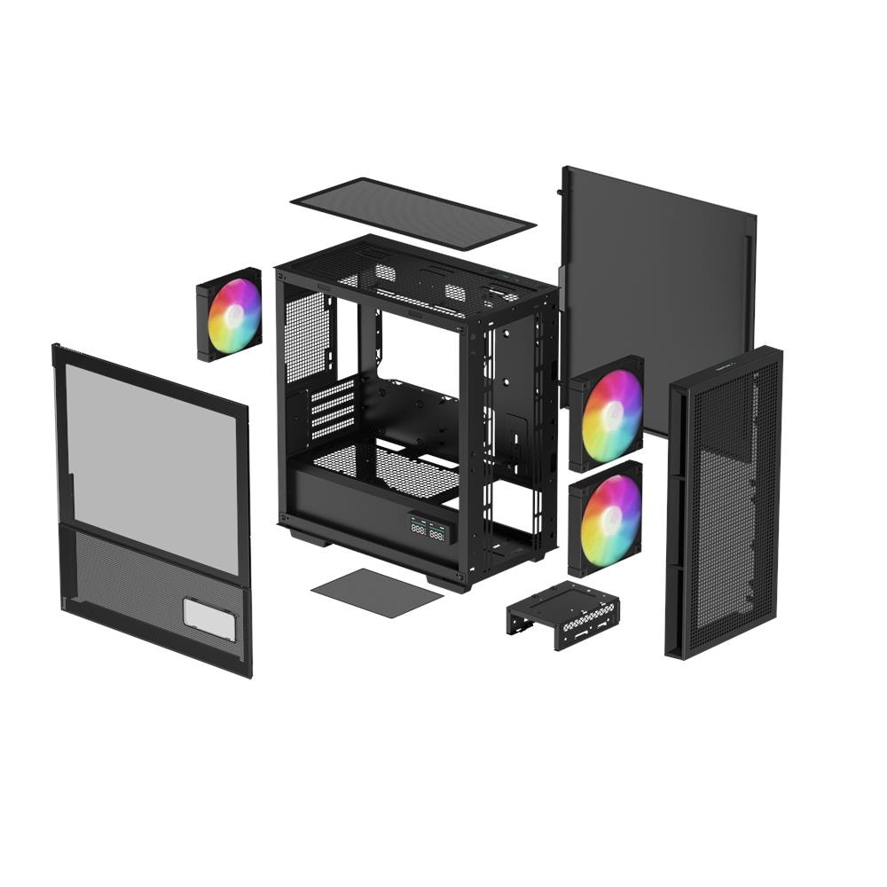 Case CH360 DIGITAL Micro Tower micro ATX, Mini-ITX 1 Porta USB x 3.2 Colore Nero (Finestrato) - Foto 10