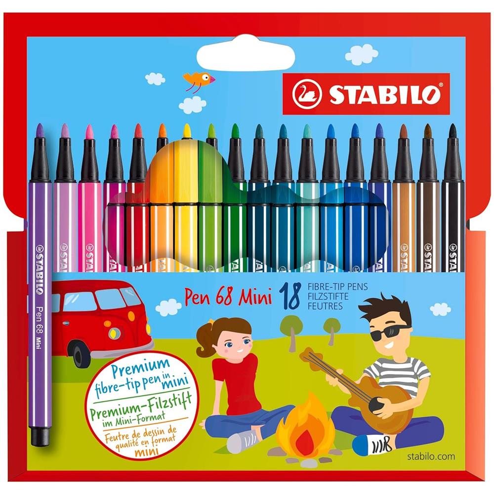 Pen 68 - Pennarello Premium - Mini - Astuccio da 18 - Colori assortiti - Foto 1