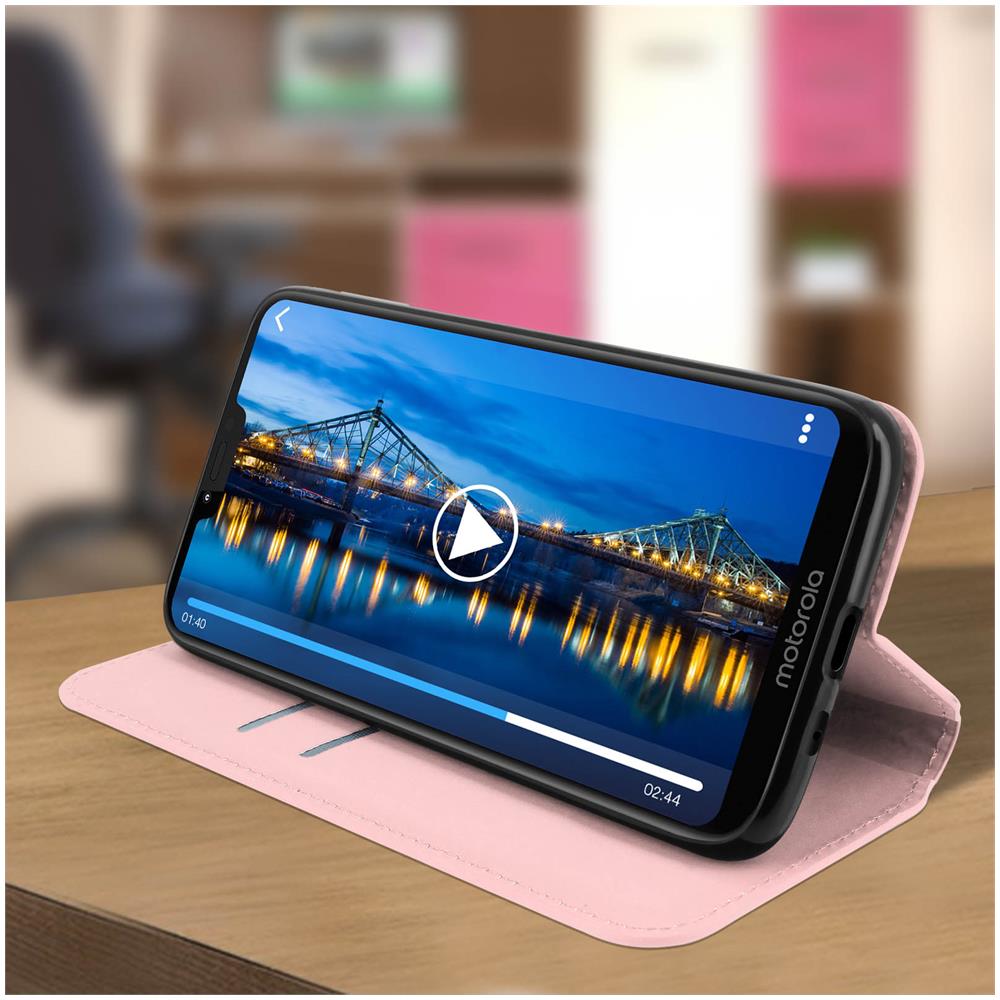 Custodia Motorola Moto G7 Power Portacarte Funzione Supporto Rosa Gold - Foto 2