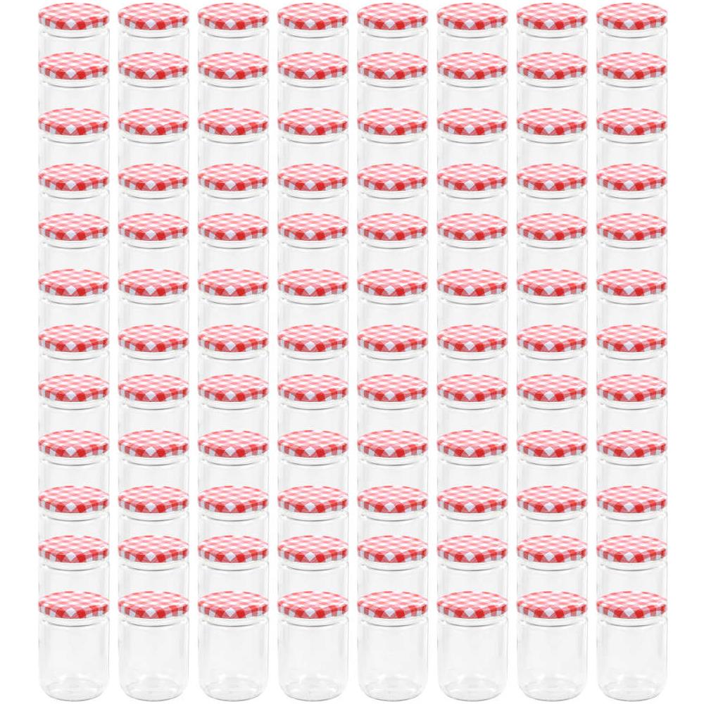Vasi Marmellata In Vetro Coperchio Bianco E Rosso 96 Pz 230 Ml - Foto 2