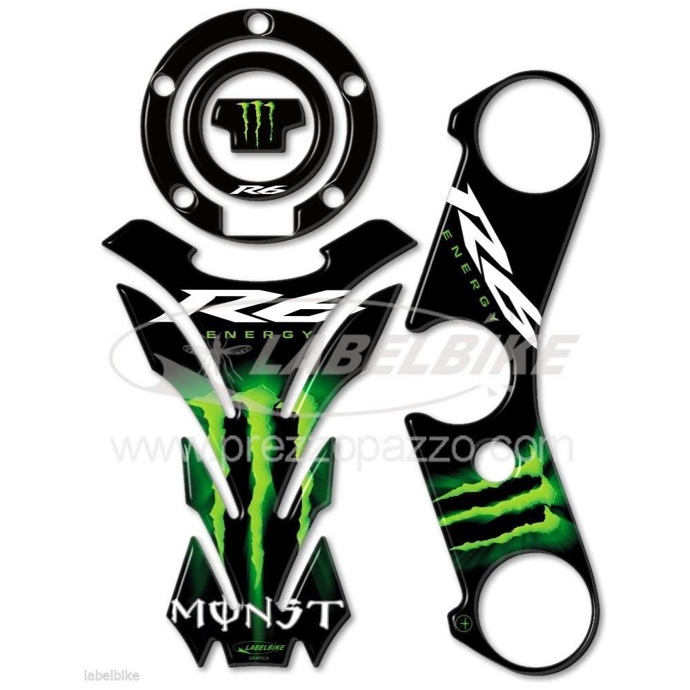 KIT ADESIVI STICKERS resina gel 3D yzf R 6 compatibile MOTO YAMAHA R6 dal 2006