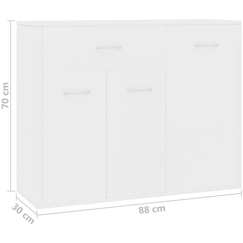 Credenza Bianca 88x30x70 cm in Legno Multistrato - Foto 13