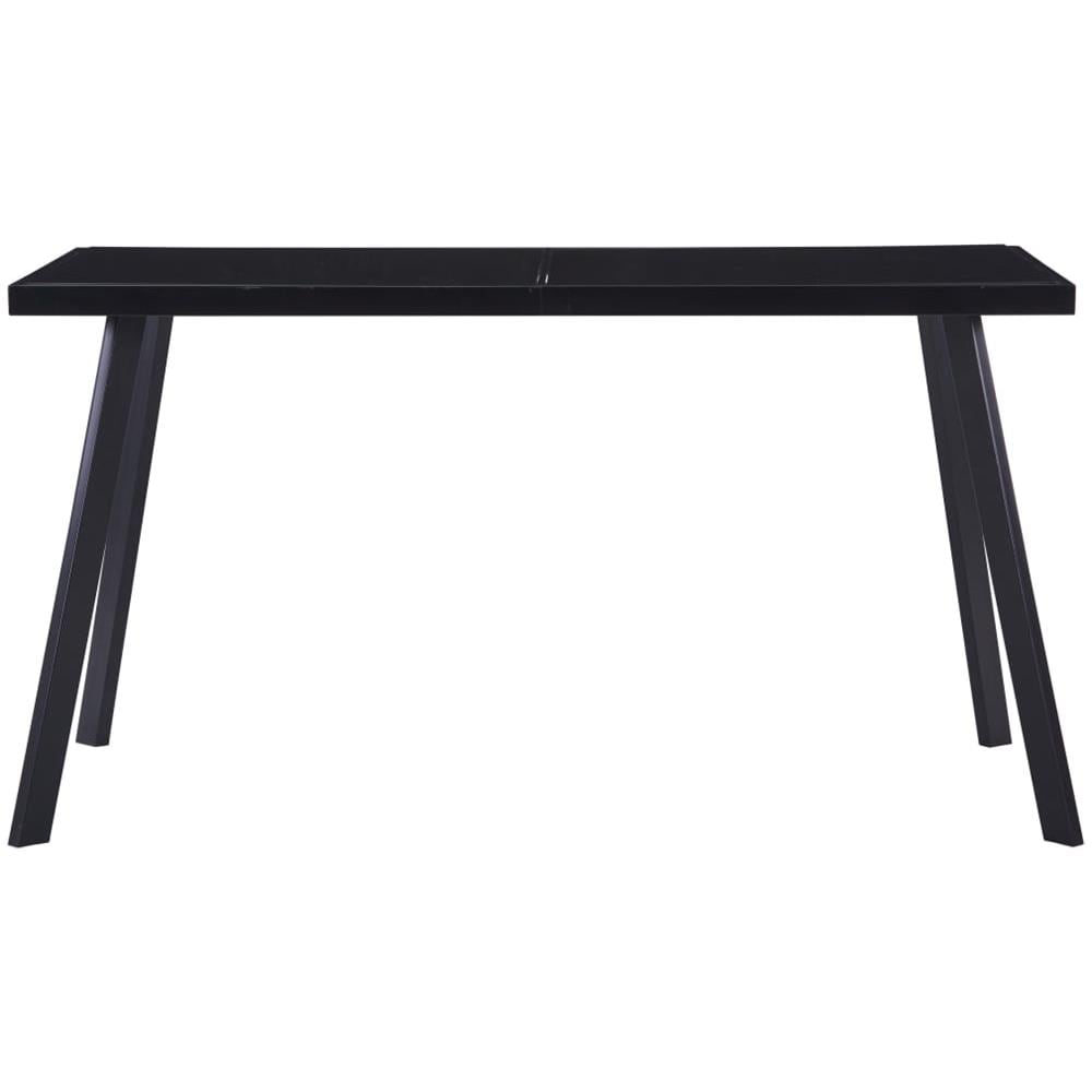 Tavolo Da Pranzo Nero 140x70x75 Cm In Vetro Temperato - Foto 2