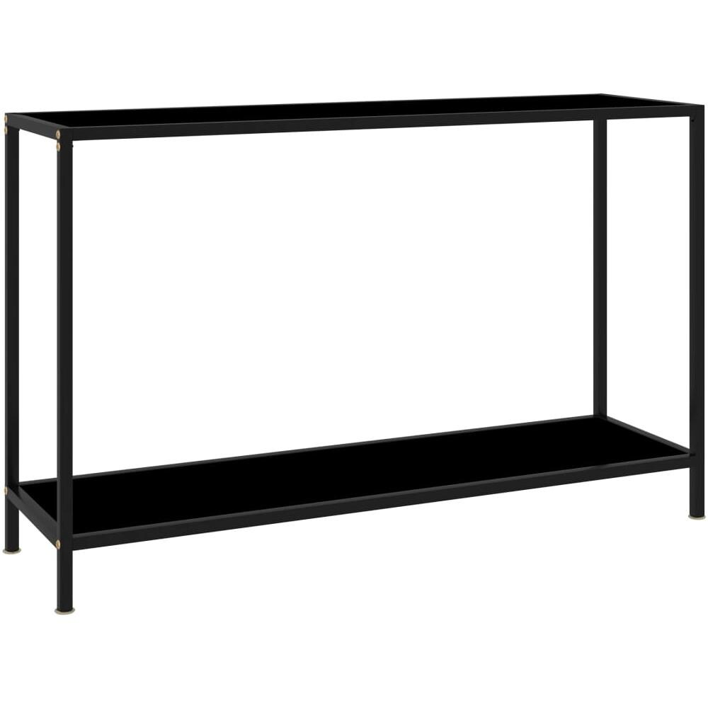 Tavolo Consolle Nero 120x35x75 Cm In Vetro Temperato - Foto 1
