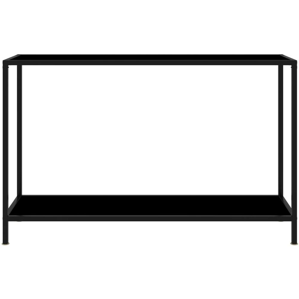 Tavolo Consolle Nero 120x35x75 Cm In Vetro Temperato - Foto 2