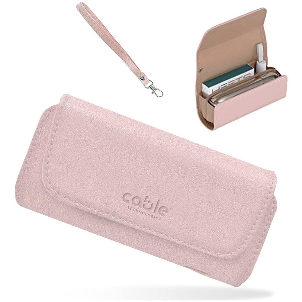 Custodia In Eco-pelle Di Alta Qualità Per Iqos 3 / 3 Duo / 2.4/2.4 Plus, Astuccio In Tela E Pelle Pu, organizer Iqos, Cover / borsello Sigaretta Elettronica, accessori (rosa) - Foto 1