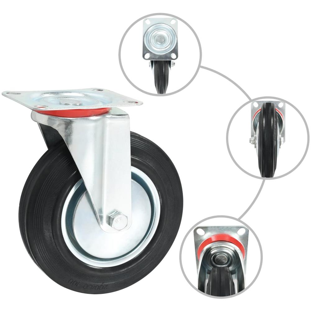 Ruote Girevoli 12 pz 200 mm - Foto 3