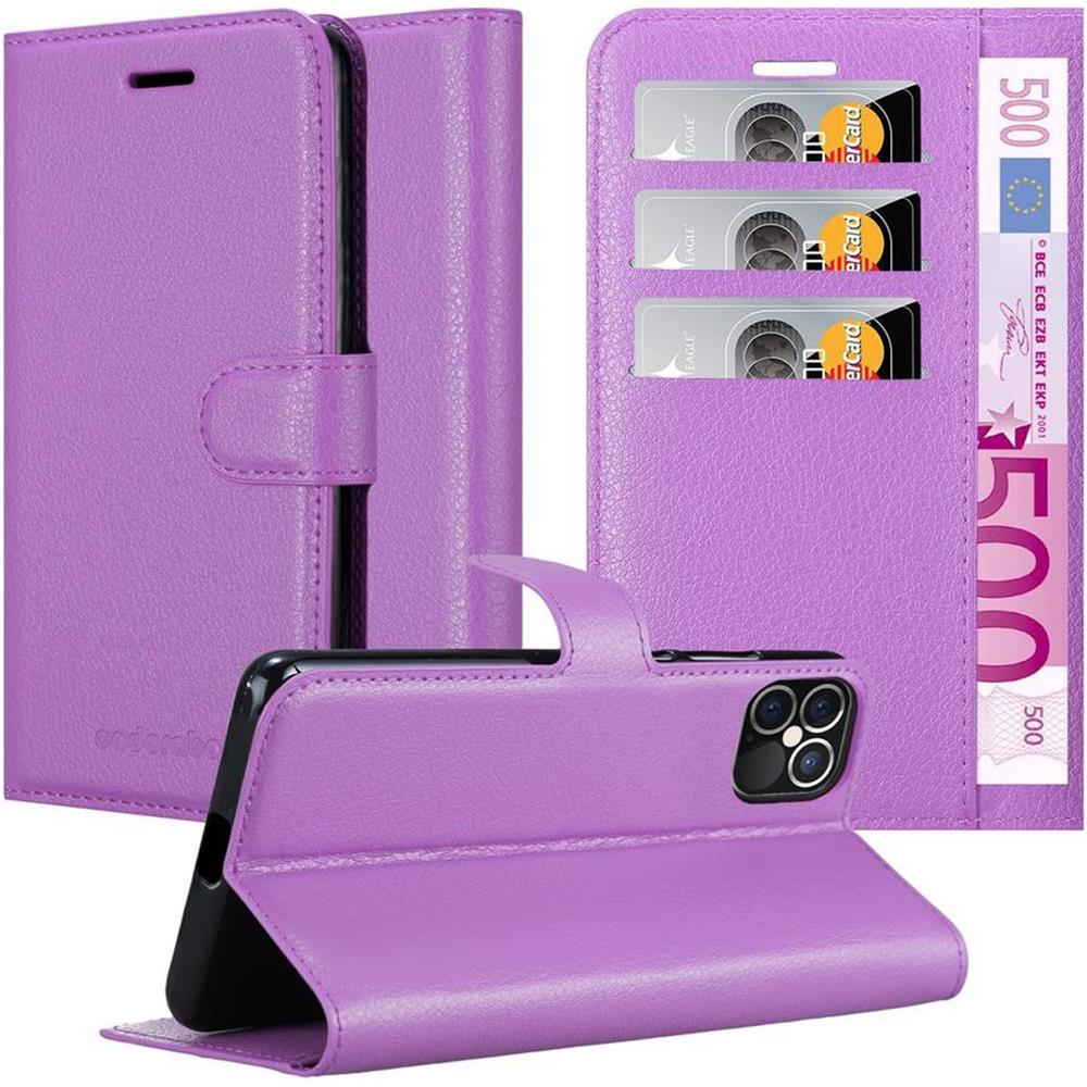 Custodia Compatibile Con Apple Iphone 12 (6,1"" Zoll) In Violetta Ametista - Coperchio Protettiva Con Chiusura Magnetica, Funzione Stand E Tasca Per Le Carte - Foto 1