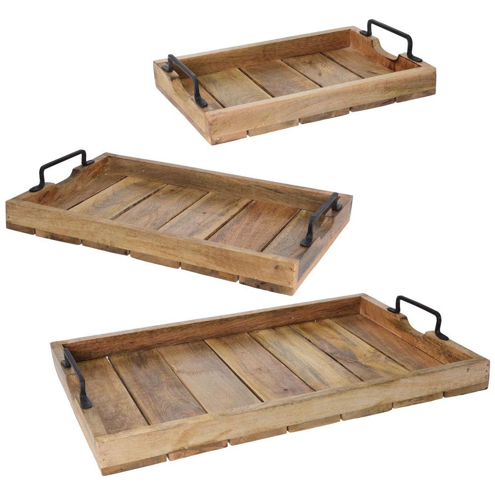 Vassoio A Coste In Legno, 3 Pezzi Inclusi. - Foto 1