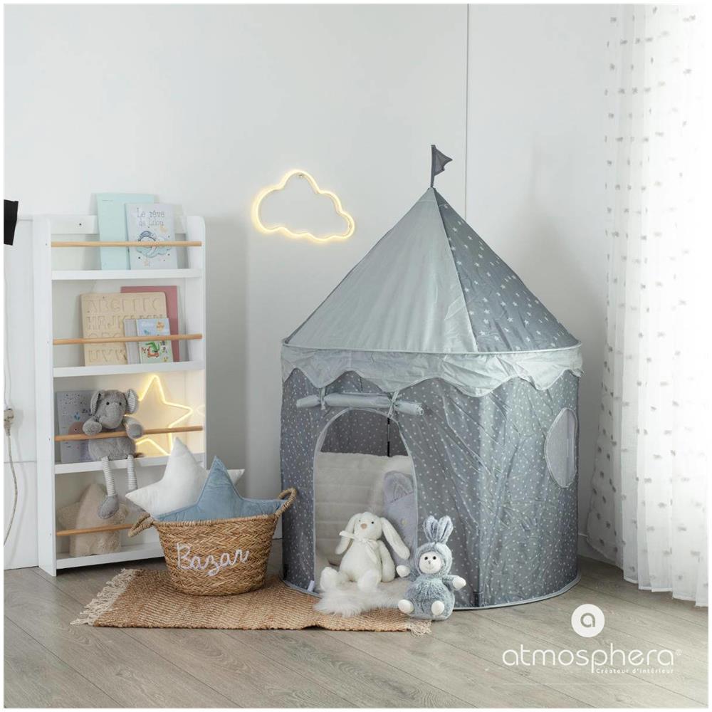 Tenda Per Bambini, Ø 100 Cm, Poliestere, Grigio - Foto 2