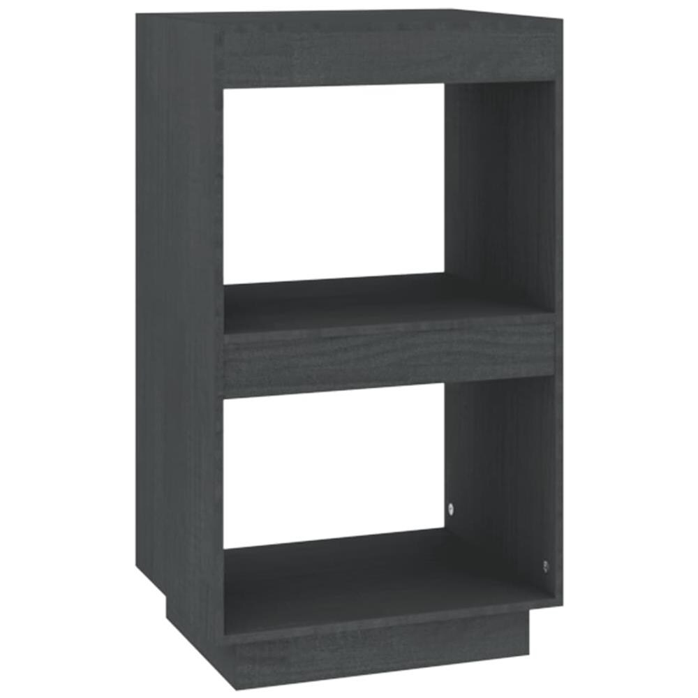 Libreria Grigia 40x35x71 Cm In Legno Massello Di Pino - Foto 2