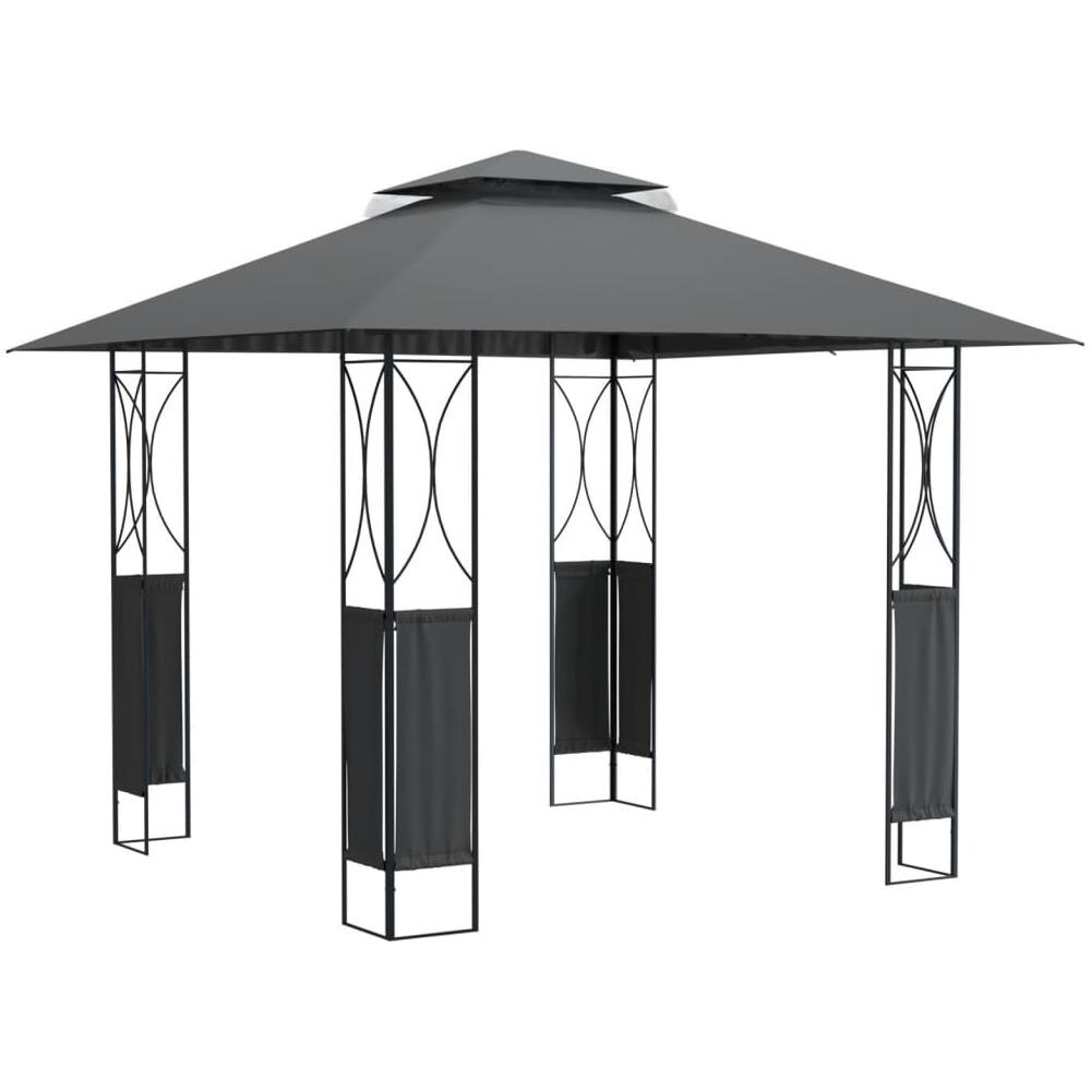 Gazebo Con Tetto Antracite 300x300x270 Cm Acciaio - Foto 2