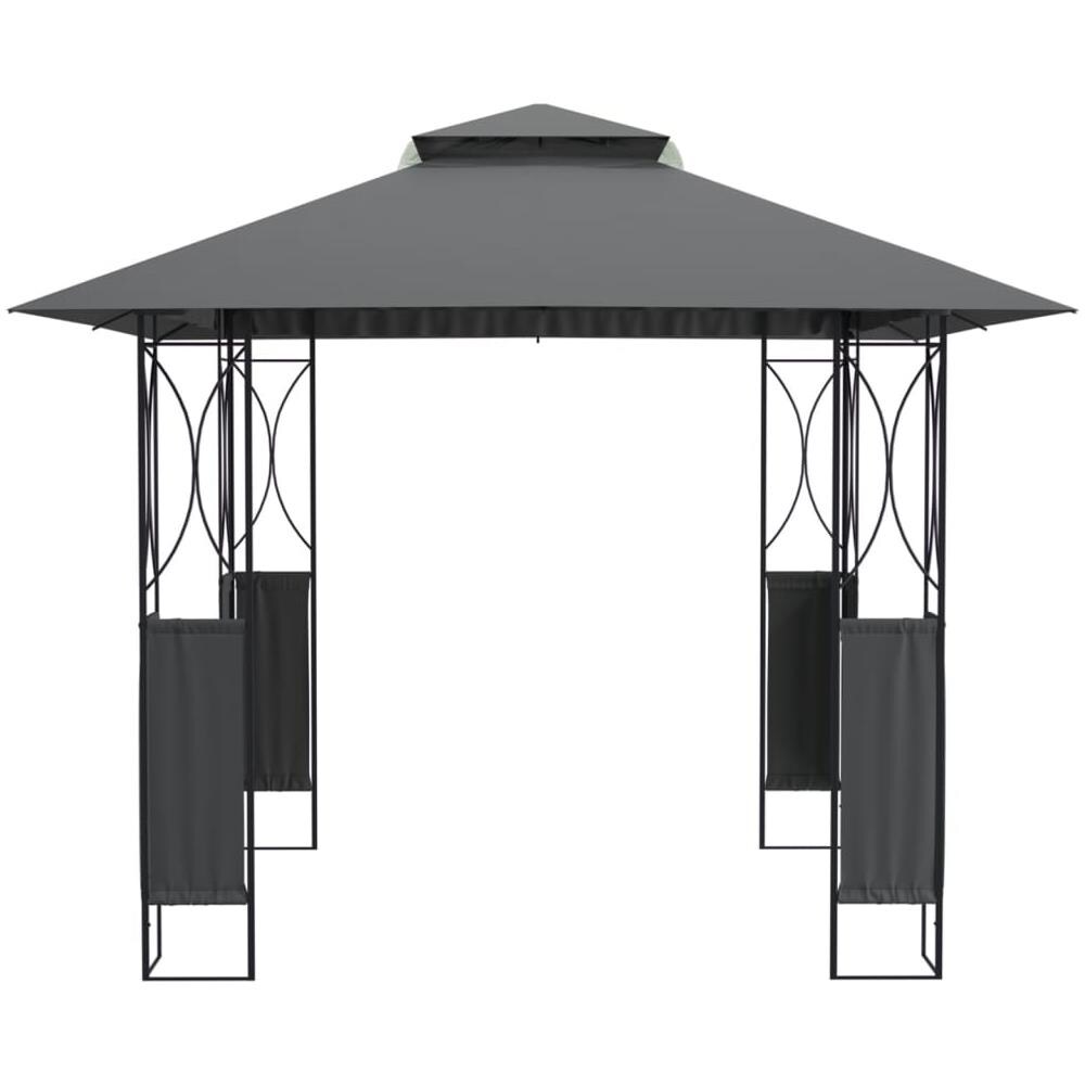 Gazebo Con Tetto Antracite 300x300x270 Cm Acciaio - Foto 3