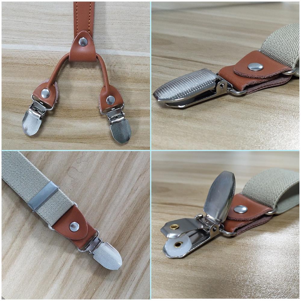 Bretella Elastica Con 4 Clip Khaki - Foto 2