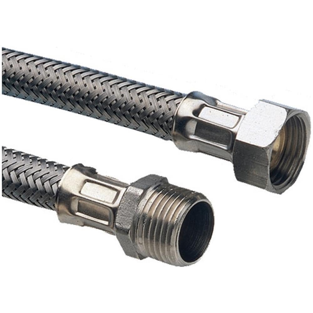 Flessibile In Acciaio Inox Maschio 1/2 Femmina 1/2 Lunghezza Cm 40 - Foto 1