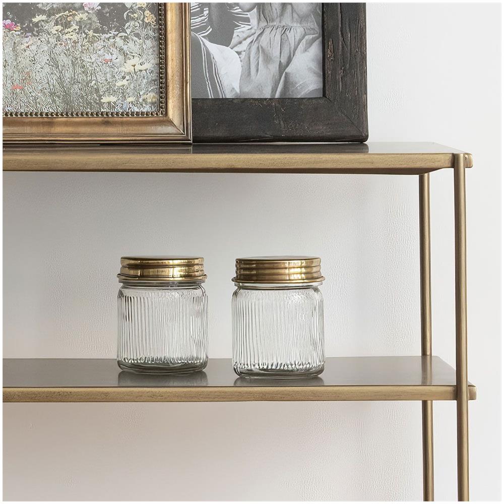 Set Di 2 Barattoli Di Vetro E Ottone - Foto 2