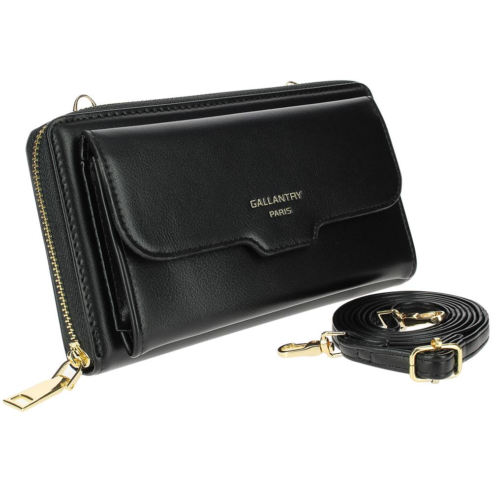 Pochette Portafoglio Con Tracolla - Paris - Nera - Foto 2