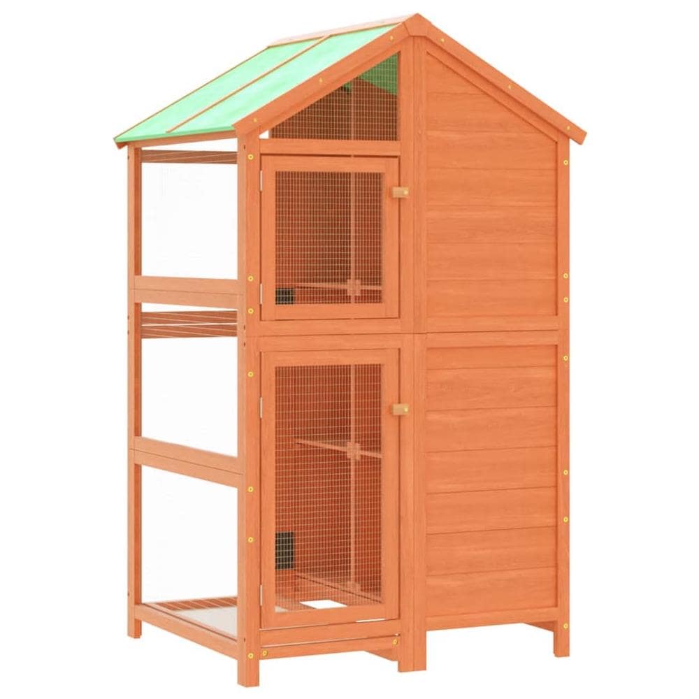 Casetta per Uccelli Marrone 97x81x152 cm Legno Massello di Pino - Foto 2