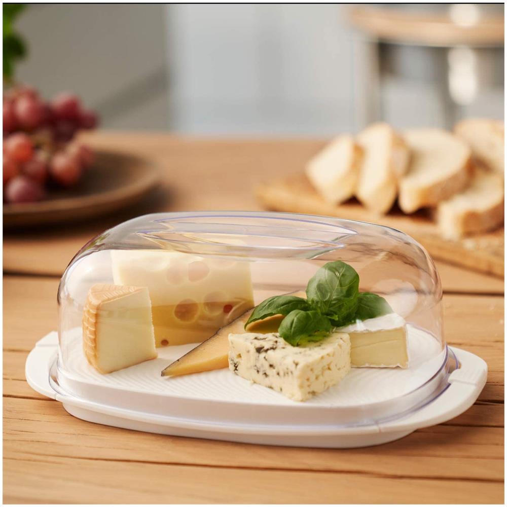 Formaggiere Trasparente, Bianco Plastica Rettangolare - Foto 2